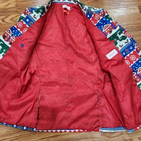 Men's Oppo Suits Christmas Blazer Suit Size L - Picture 3 of 5